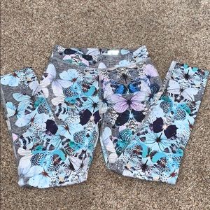 Girls Butterfly Leggings Sz 10 NEXT